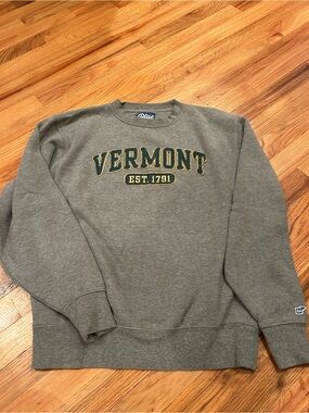 Blue 84 Olive Crewneck Sweatshirt with Yellow Trim